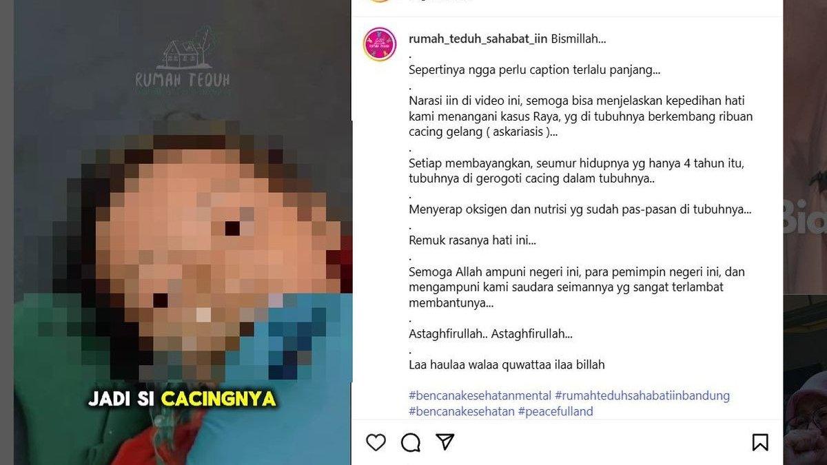 Raya, balita 4 tahun yang meninggal dunia karena ribuan cacing bersarang di tubuhnya