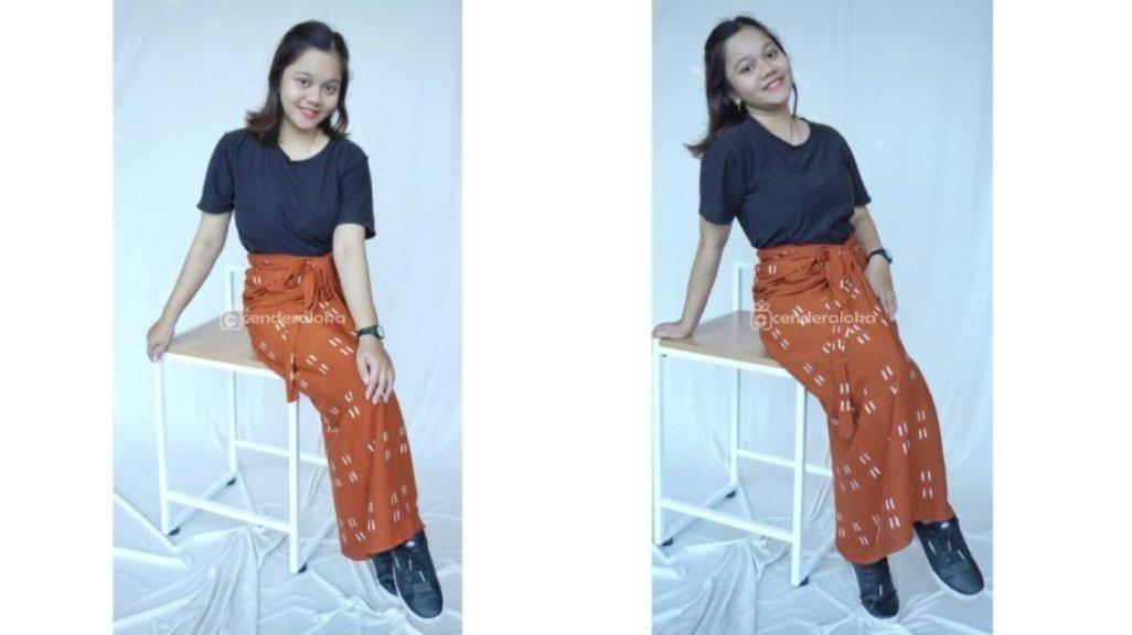 Rok Lilit Batik Cap Bahan Katun Rayon