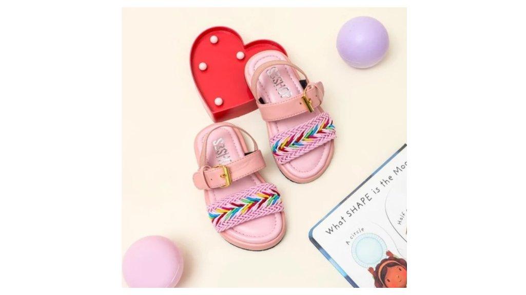 S3SHOP Carla kids Size 22 - 35 sandal tali belakang anak perempuan slip on flat lucu