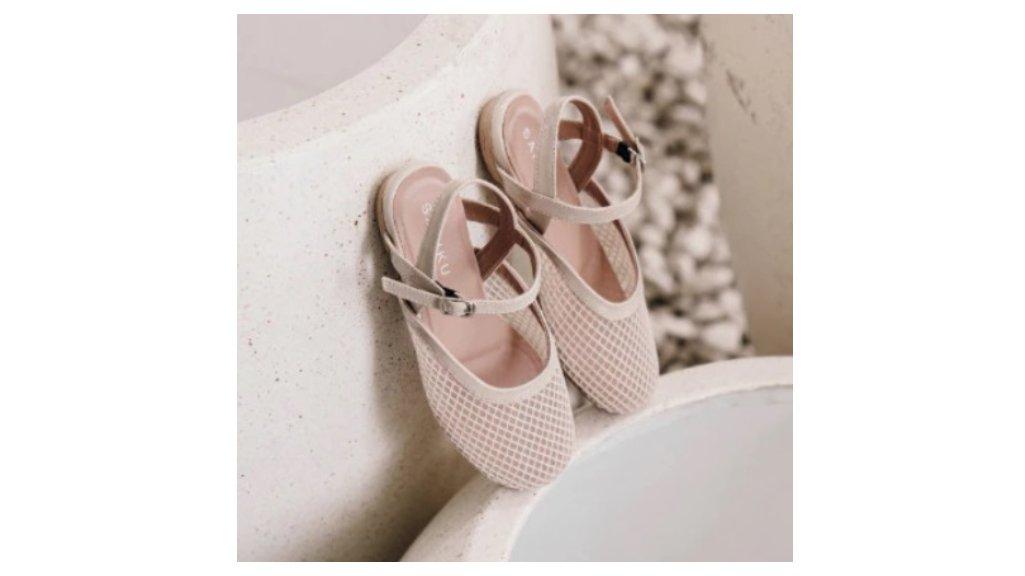 SAHIKU Farra Kids Mesh Flat Sandals Size 31-35 Sepatu Sandal Anak Perempuan Balet Fishnet Anti Slip
