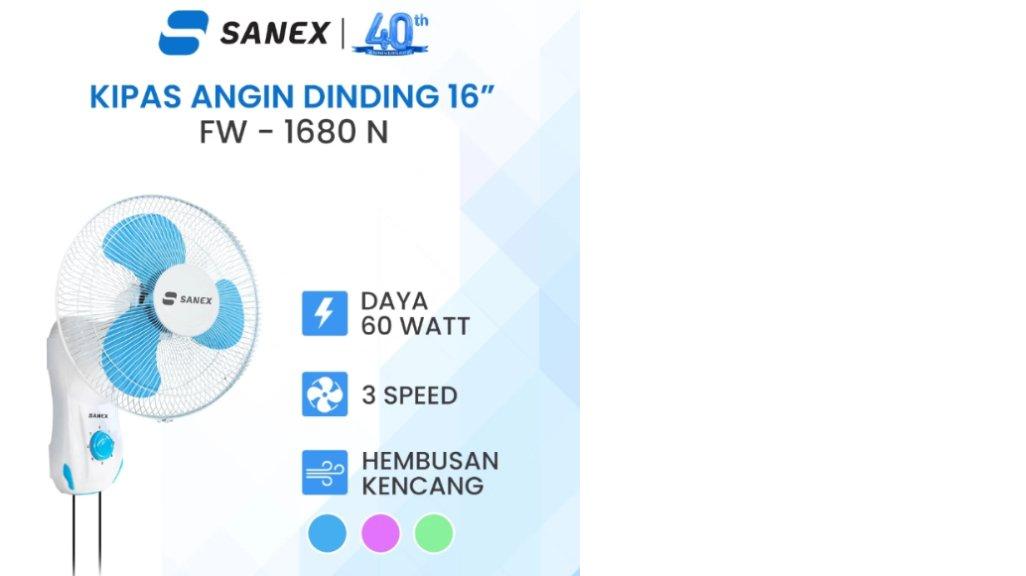 SANEX Kipas Angin Dinding 16 Inch FW-1680 N