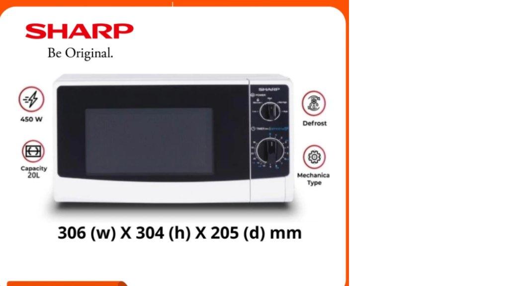 SHARP Microwave Kapasitas 20 Liter R-220MA-WH