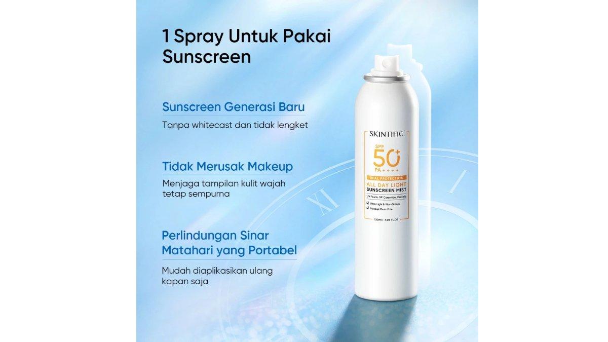 SKINTIFIC All Day Light Sunscreen Mist SPF 50 PA++++