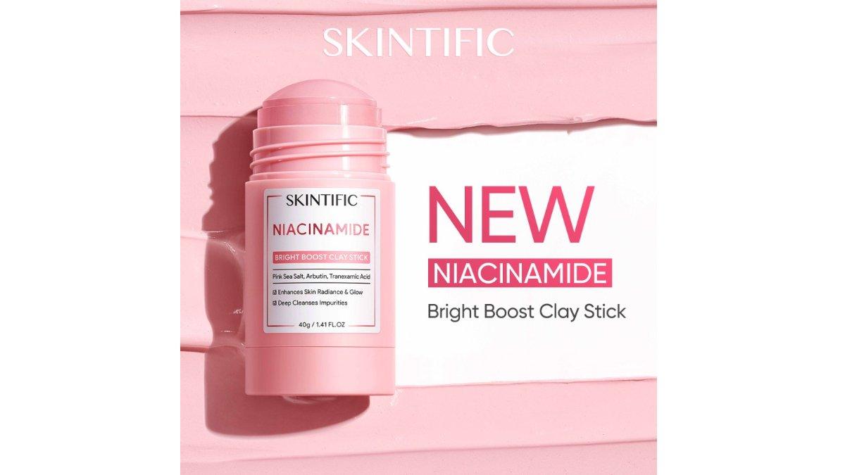 SKINTIFIC Niacinamide Bright Boost Clay Mask Stick