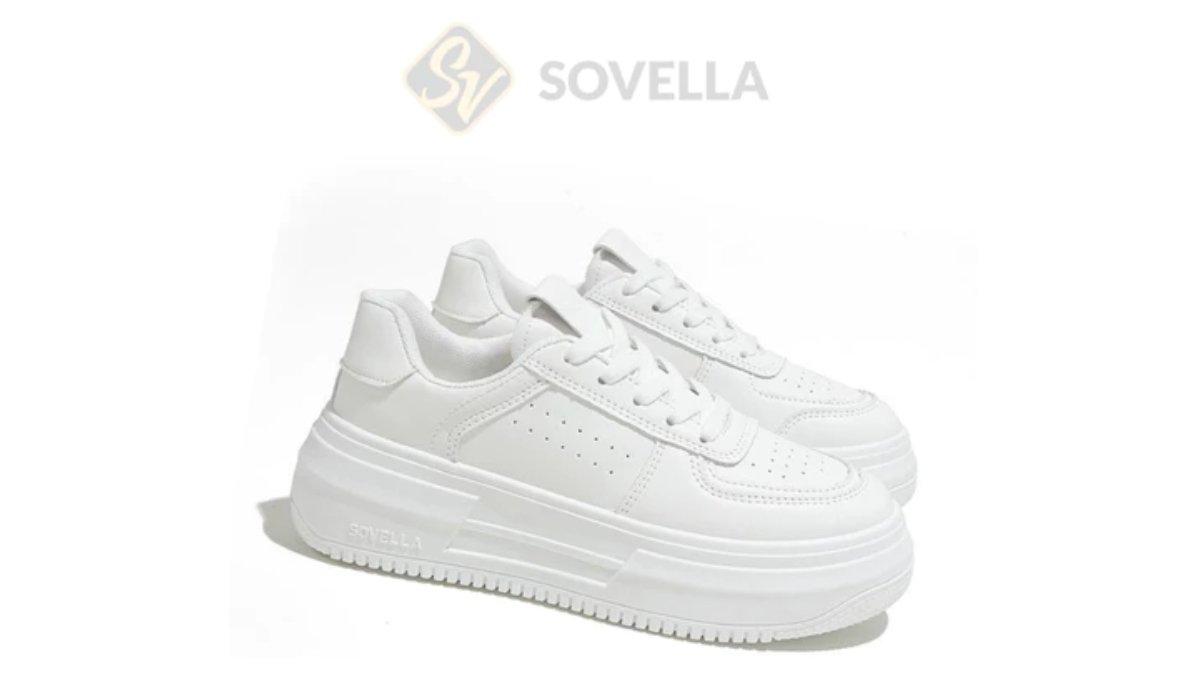 SOVELLA Shirley Sneakers Simpel Putih Polos Wanita Olahraga