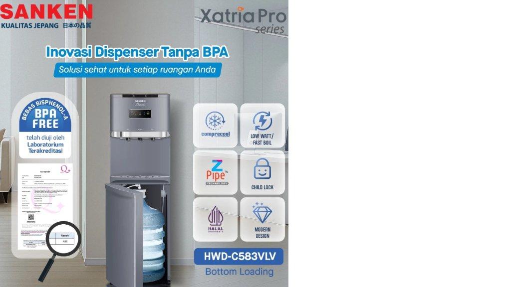 Sanken Dispenser Galon Bawah HWD-C583V-LV Dispenser Bottom Kompresor BPA FREE