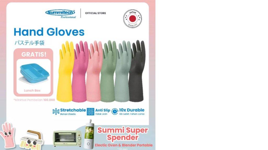 Sarung Tangan Cuci Piring Summitech - Pastel Series