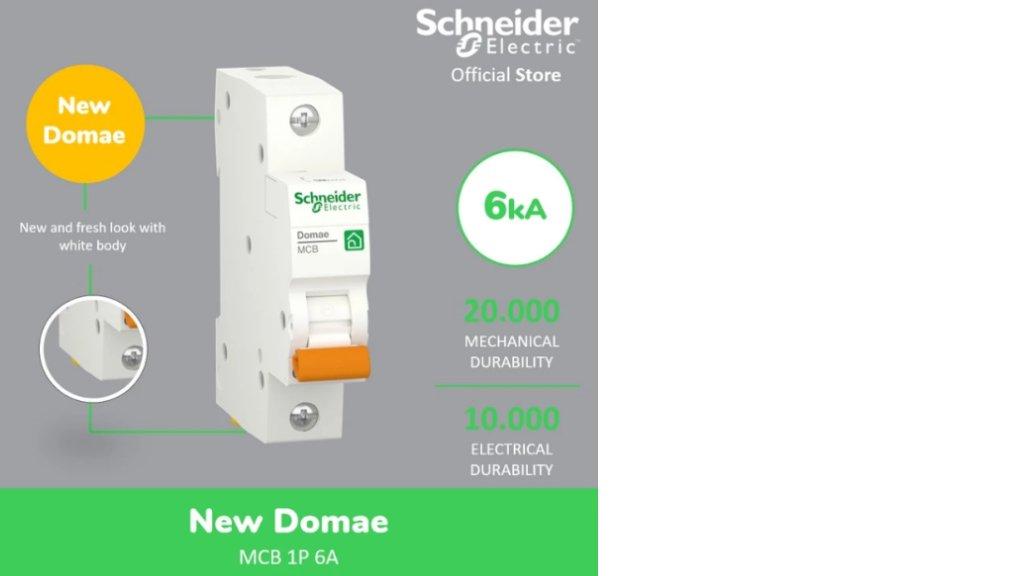 Schneider Electric NEW DOMAE MCB 6A 1P - DOMF01106
