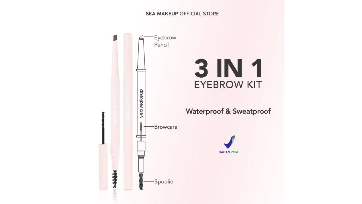 Sea Makeup Browshow Eyebrow Trio Kit 3in1