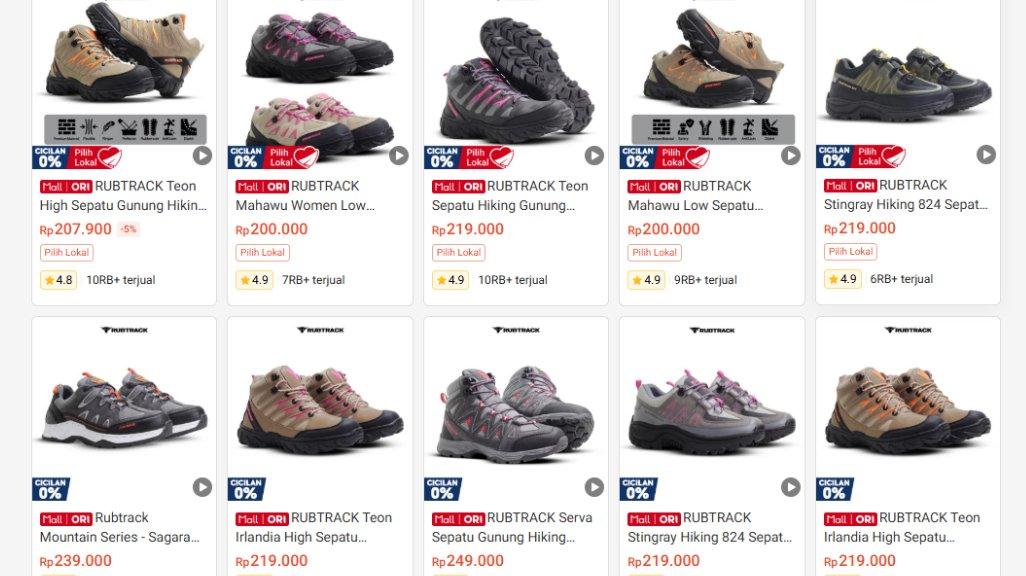 Sepatu gunung rubtrack