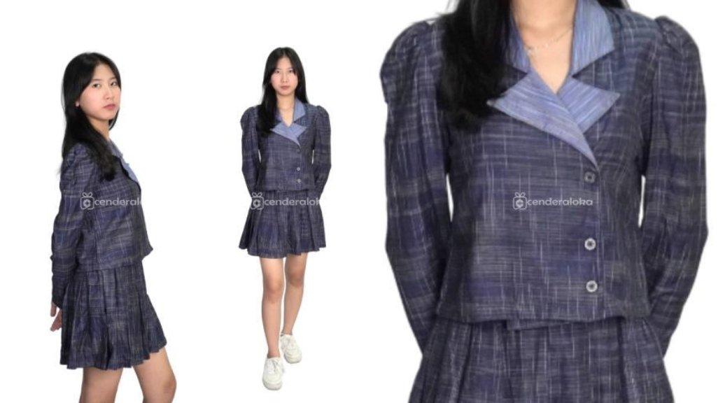 Setelan Mini Jumputan dan Lurik