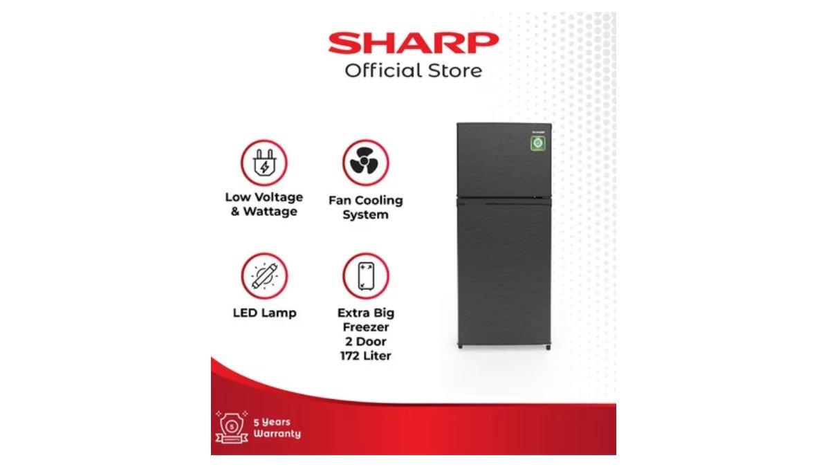 Sharp Kulkas 2 Pintu SJ-195MN-HS KIREI Series 172L