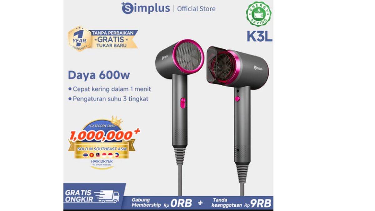 Simplus Hair Dryer Low Watt Hot & Cold Pengering Rambut Portable