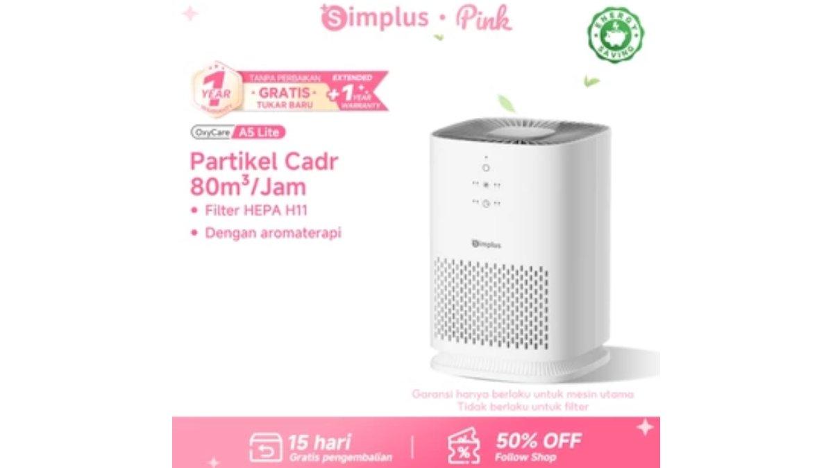 Simplus Pink Air Purifier Mini for Bedroom