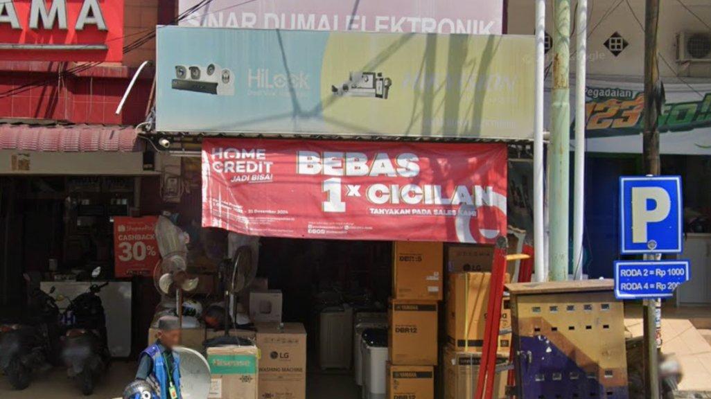 Foto Toko Sinar Dumai Elektronik di Jl. Pangeran Diponegoro Kelurahan No.108, Rimba Sekampung, Kecamatan Dumai Barat, Kota Dumai, Riau 28822, yang diambil Google Maps pada Juni 2024.