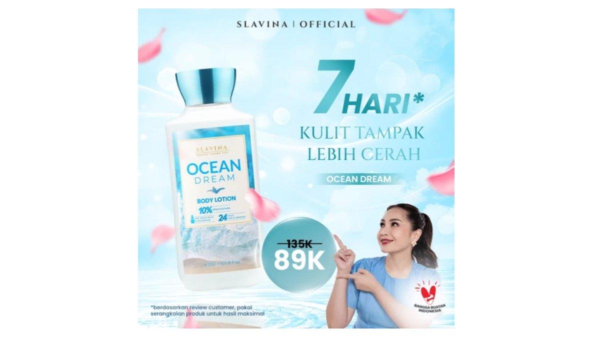 Ilustrasi produk Slavina Body Lotion Ocean Dream by Nagita Slavina kemasan 350ml