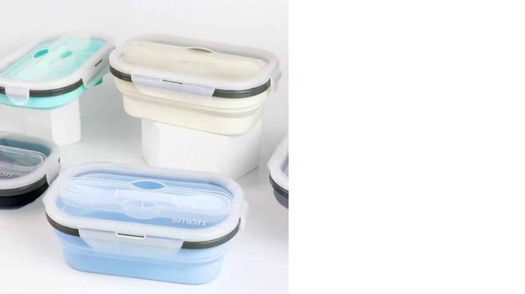 Smatt Foldable Lunchbox - Silicone Food Container Kotak Makan Lipat