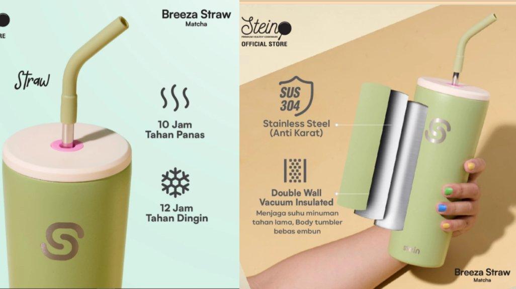 Stein Tumbler Breeza Straw 750ml - Botol Minum 750ml.