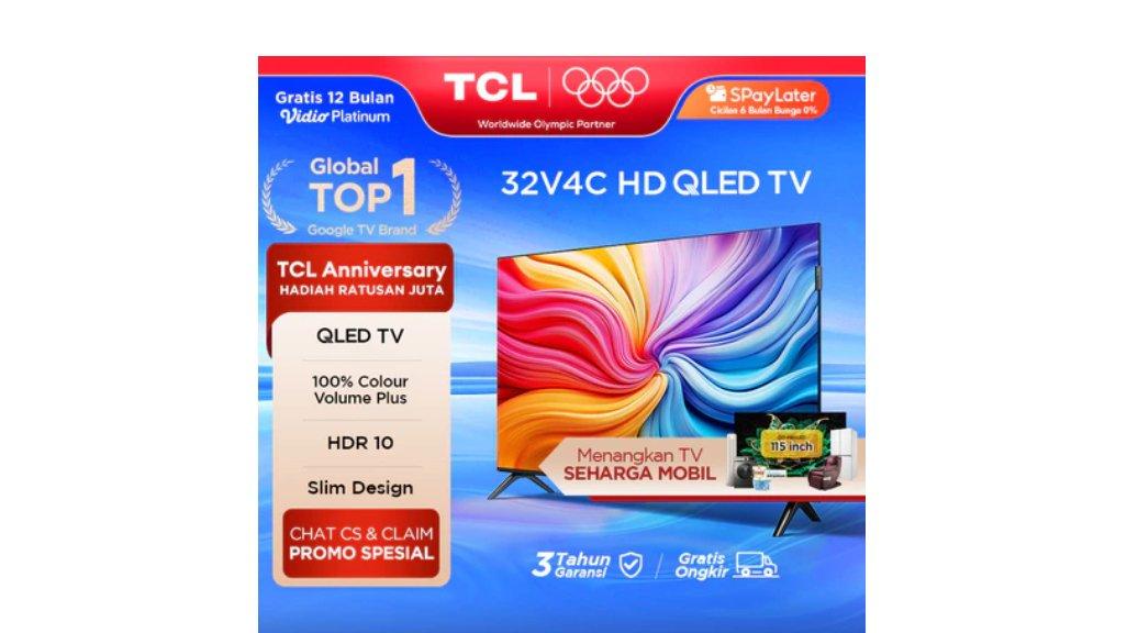 TCL HD QLED Google TV 32 inch V4C - HDR 10 - Dolby Audio