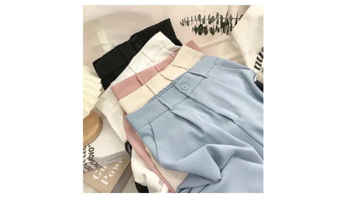 TUKUKLAMBIY Celana Kerja Formal Kulot Wanita Highwaist