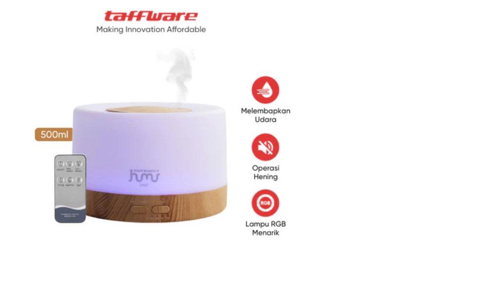 Taffware HUMI Air Humidifier Mini Ultrasonic Diffuser RGB 500ml Remote - 2467