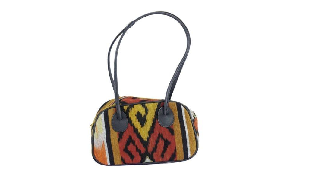 Tas Cangklong Tenun Pegangan Kulit Sapi Asli dari Lintang Nyuminar