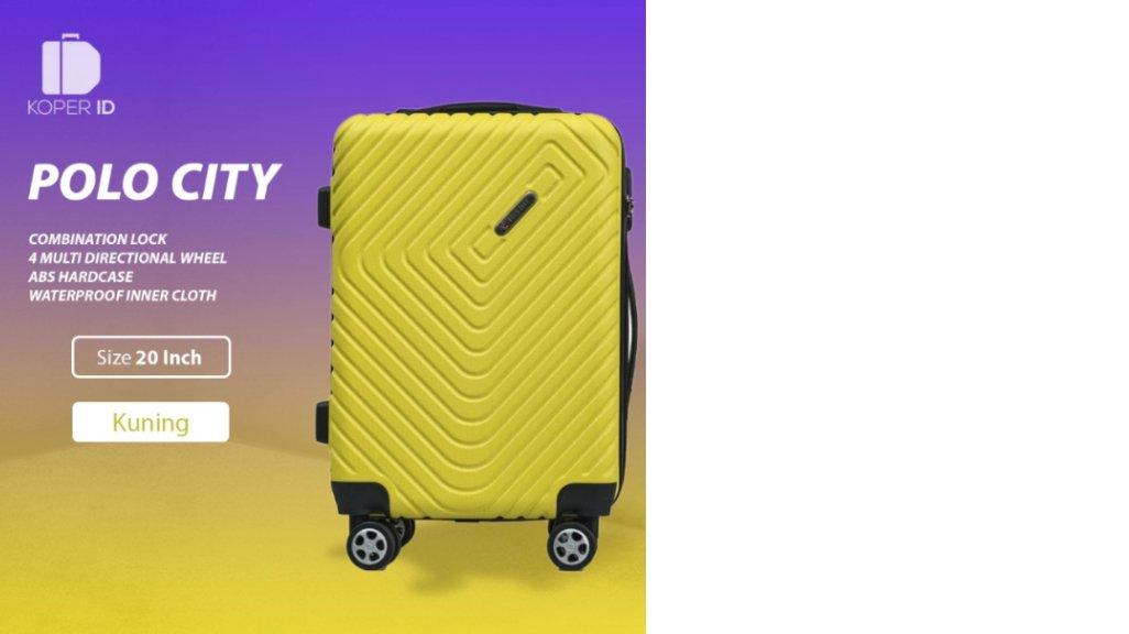 Tas Koper Polo City Hardcase Fiber size 20 inch - 077 Kuning