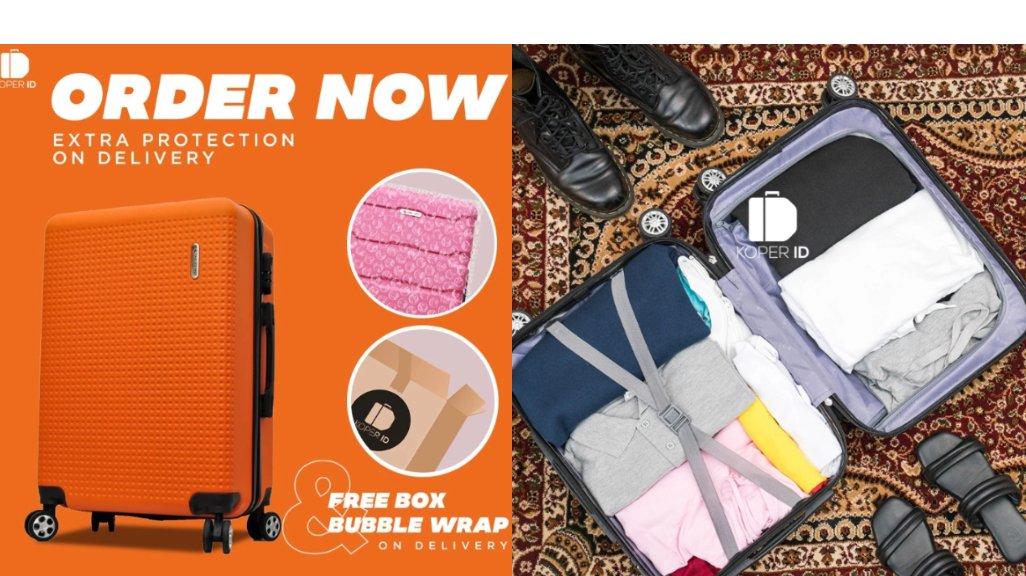 Tas Koper Polo City Hardcase size 20 inch - 072 Orange