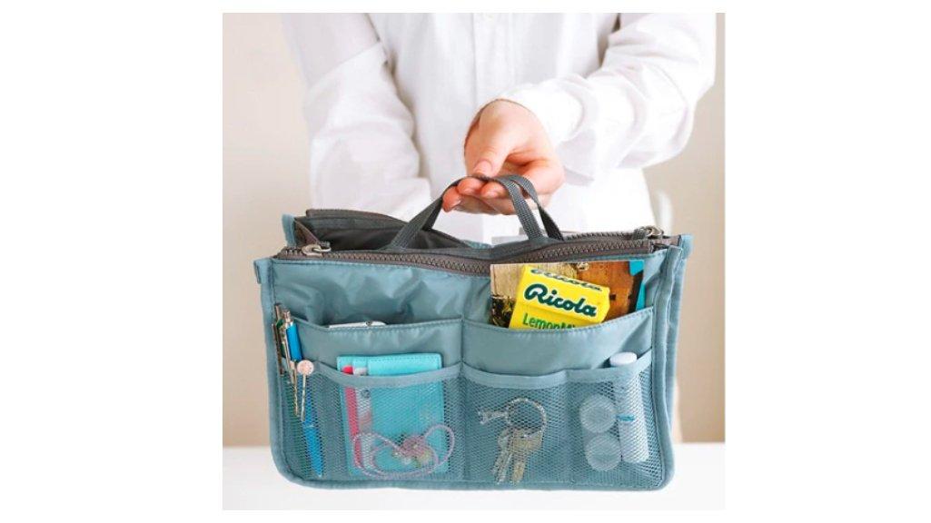 Tas Organizer Travel Pouch Make Up Kosmetik Korean Dual Bag In Bag Organizer Tas Serbaguna