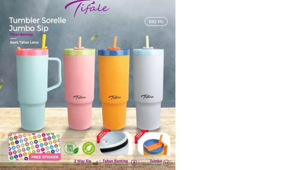 Tifale Sorelle Tumbler Jumbo 1182 ML Tumblr Botol Air Minum Besar