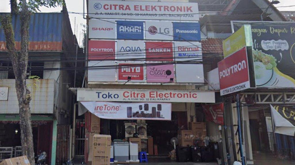 Foto Toko Citra Elektronik di Jl. Ahmad Yani No.32, Gunungsari Ilir, Kecamatan Balikpapan Tengah, Kota Balikpapan, Kalimantan Timur 76113 yang diambil Google Maps pada Oktober 2023.