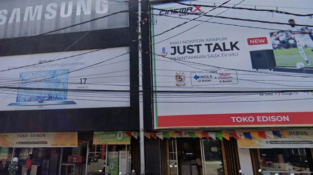 Foto Toko Edison di Jl. Jendral Sudirman No. 171, Kuanino, Kecamatan Kota Raja, Kota Kupang, NTT 85119 yang diambil Google Maps pada Juni 2025.