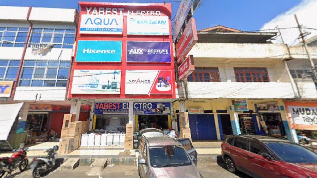 Foto Toko Yabest Electro di Jl. Soeprapto No.16-17, Kebun Dahri, Kecamatan Ratu Samban, Kota Bengkulu, Bengkulu 38221 yang diambil Google Maps pada Januari 2024.