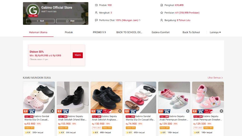 Toko flat shoes gabino