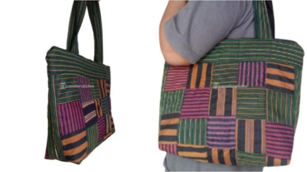 Totebag Lurik Hijau dari Remucicraft