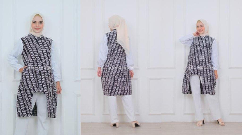 Tunik Batik Wanita Modern Kekinian Motif Parang
