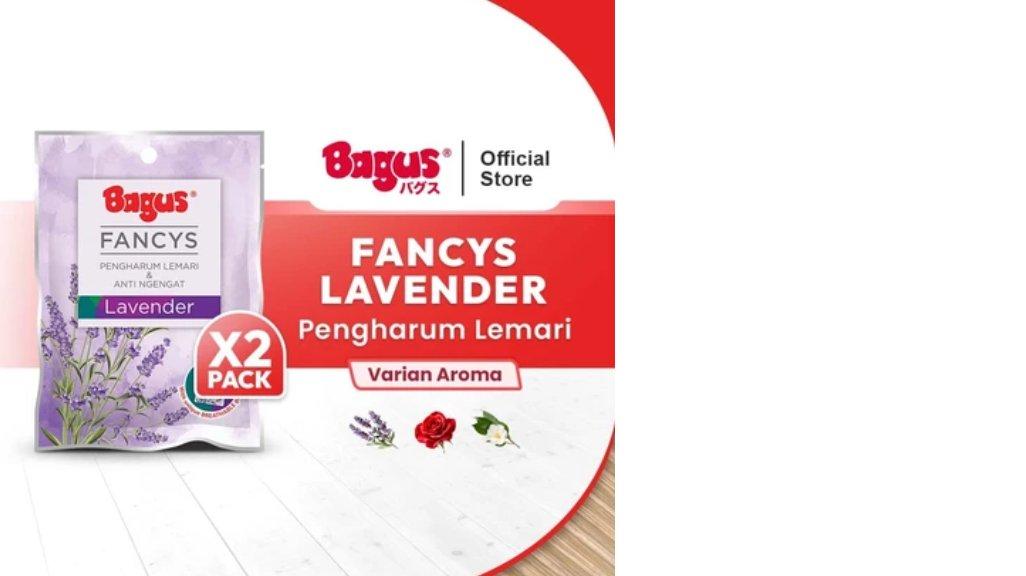 [Twin Pack] Bagus Kamper Pengharum Lemari Fancys Lavender - Dapat Digantung, Wangi & Anti Ngegat