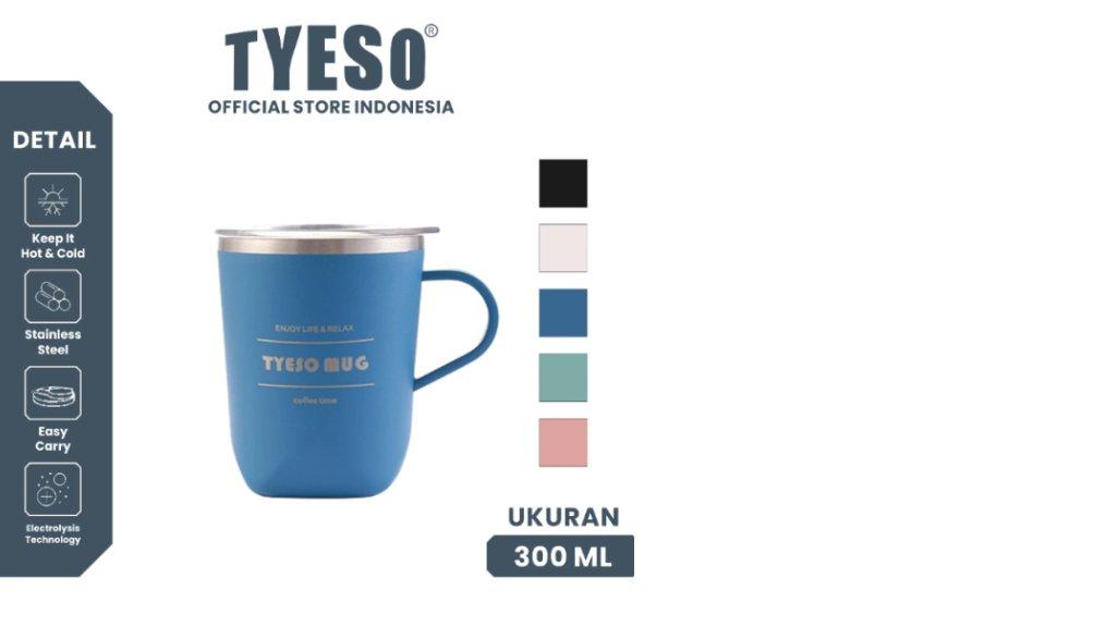 Tyeso Gelas Mug Stainless 300ml TS-8718 Coffee Cup Vacuum Insulated
