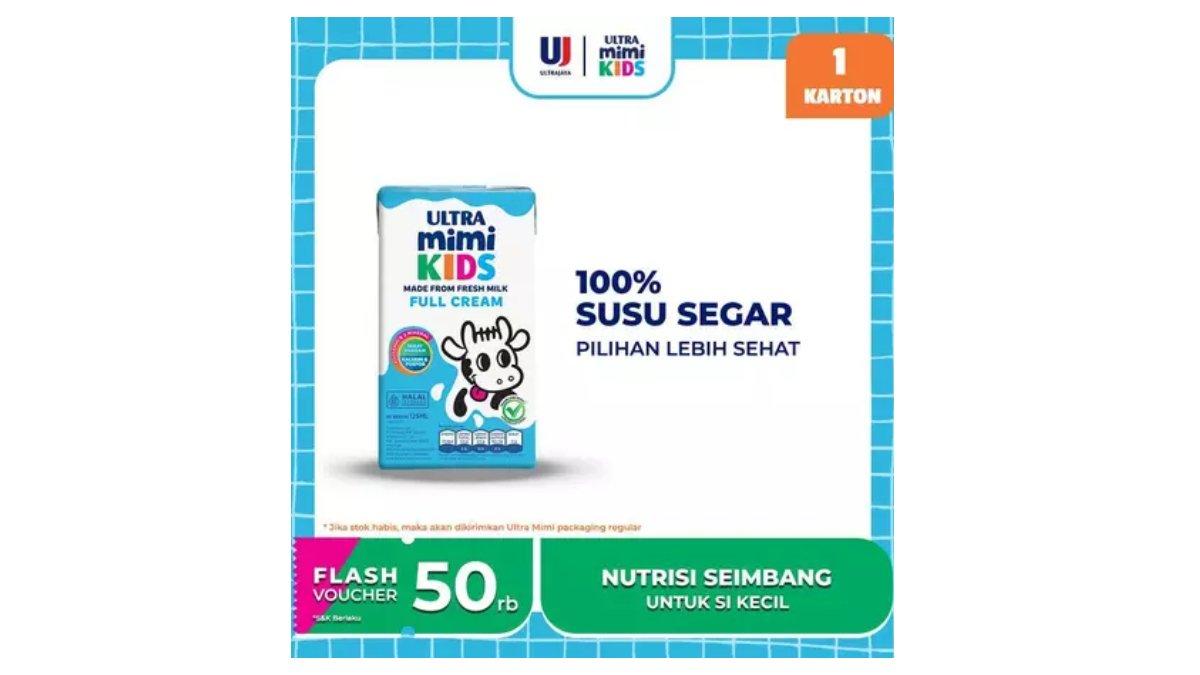 Susu UHT Ultra Mimi Full Cream 125ml