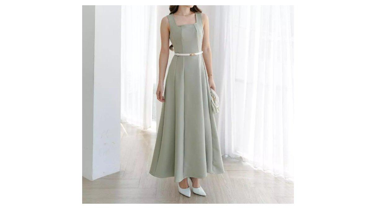 VELOVE - Caren Dress Pesta Wanita Scuba Premium