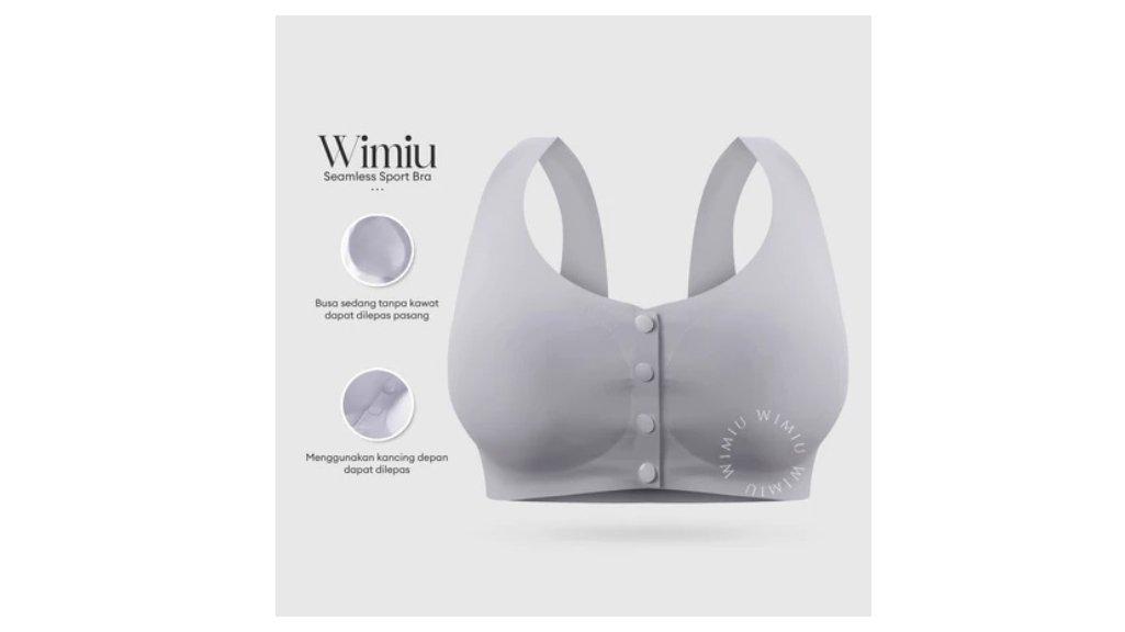 WIMIU BH Seamless Sport Bra Seamless Bra Premium BH Sport Wanita Bra Wanita Kancing Depan Padel Paddle 100154