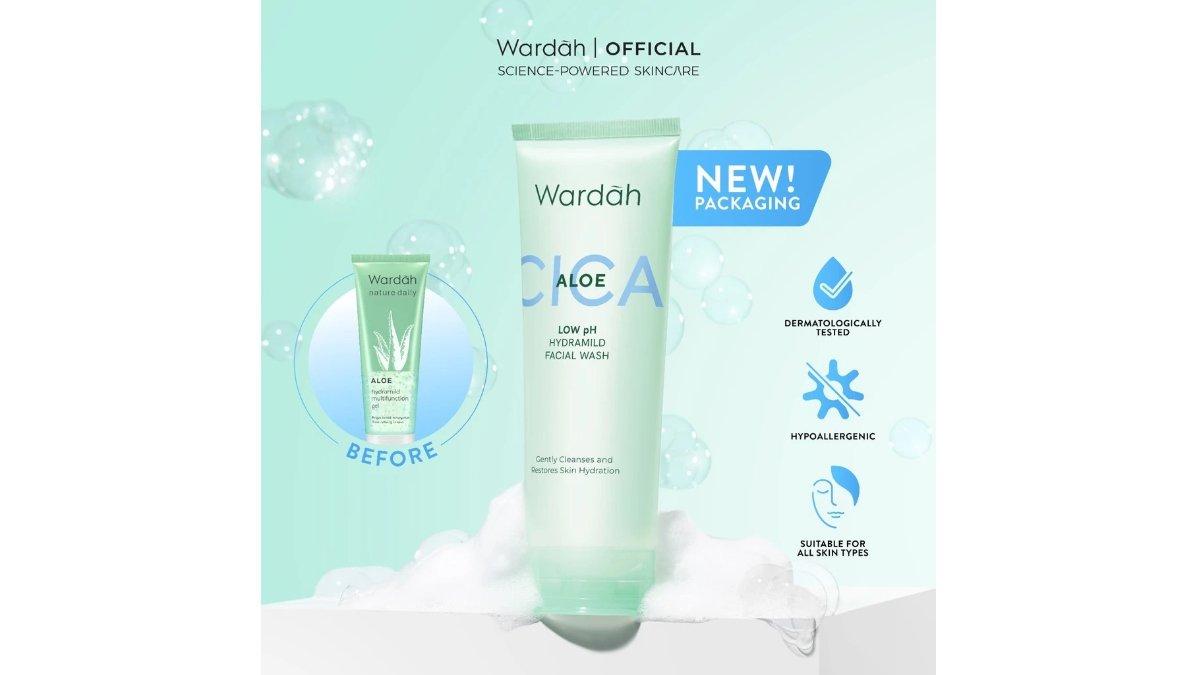 Wardah Cica + Aloe Low pH Hydramild Facial Wash Nature Daily