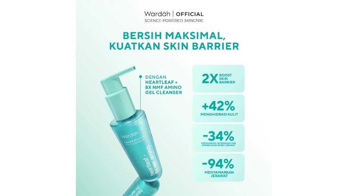 Wardah Heartleaf 8X NMF Amino Calm Soothe Gel Cleanser