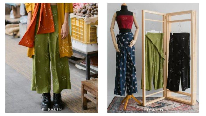 Widuri Celana Kulot Batik Pisalin Sore dengan motif kawung modern yang cocok dipakai di segala occasion, harga Rp280.000