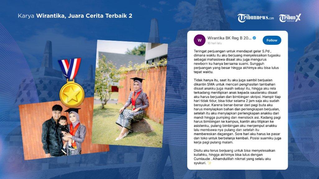 Wirantika BK Reg B 2020 jadi juara kedua berkat kisah inspiratifnya, dari wisata Jogja hingga perjuangannya meraih gelar S.Pd.