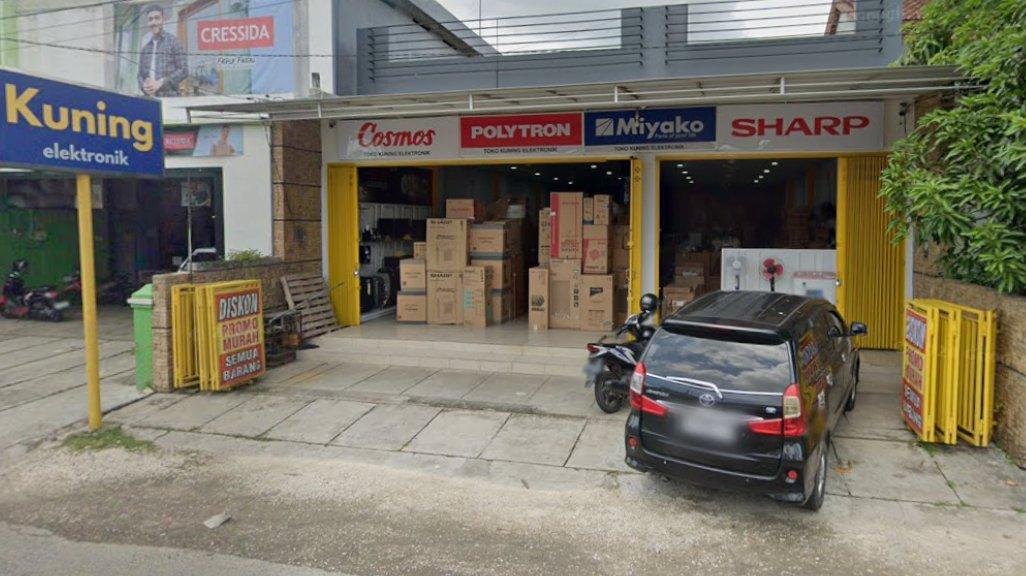 Foto Toko Kuning Elektronik di Jl. Nusantara No.11a, Jetis, Kauman, Kecamatan Blora, Kabupaten Blora, Jawa Tengah 58214, yang diambil Google Maps pada Februari 2024.