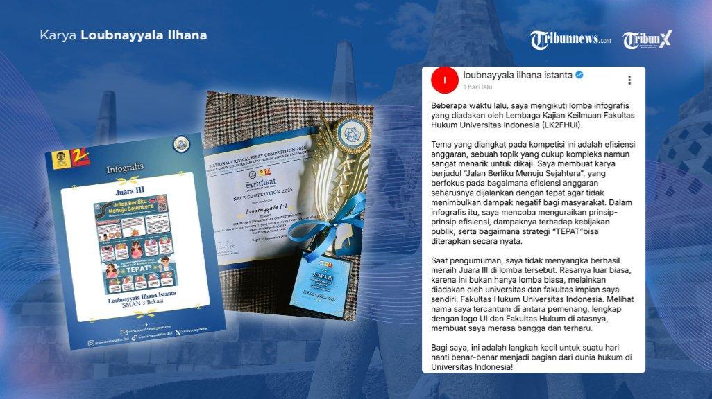 Kak Loubna berbagi kisah inspiratif menjuarai lomba infografis nasional dari langkah kecilnya.