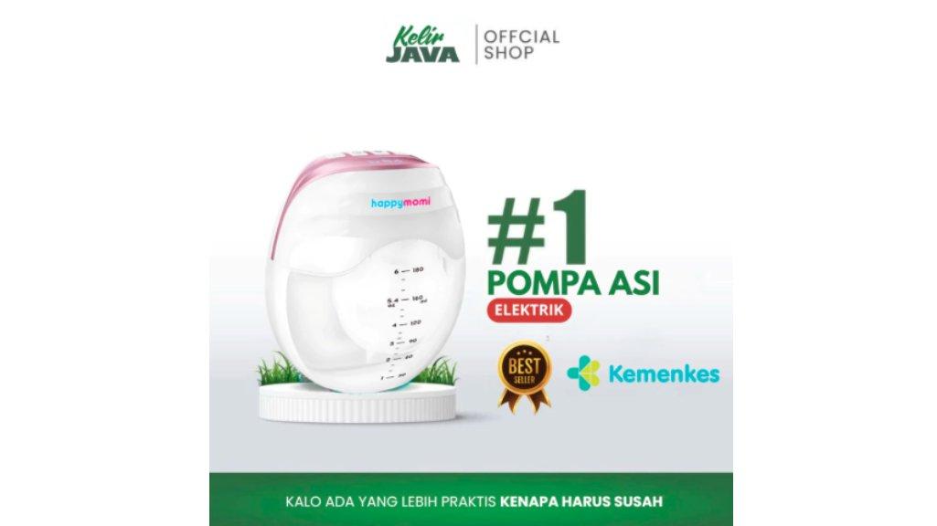 happymomi - Pompa Asi Elektrik Kemenkes Generasi Terbaru Paling Ringan 3 Mode Hisapan