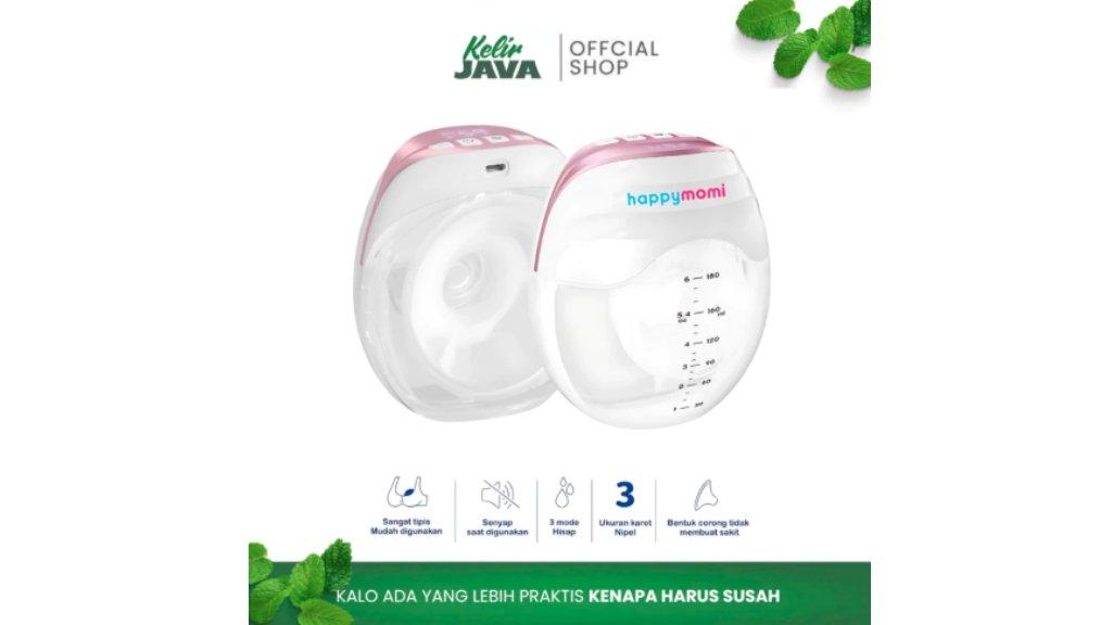 happymomi - Pompa Asi Elektrik Kemenkes Generasi Terbaru Paling Ringan 3 Mode Hisapan