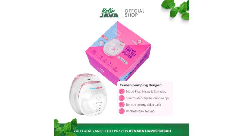happymomi - Pompa Asi Elektrik Kemenkes Generasi Terbaru Paling Ringan 3 Mode Hisapan